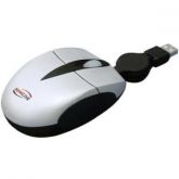 ** MINI MOUSE USB RETRATIL SOFT PRATA NEWLINK MO307