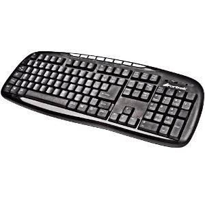 ** TECLADO PS2 MULTIMIDIA FORTREK SK406 PRETO COM PRATA