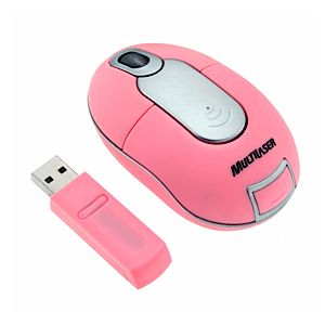 ** MINI MOUSE SEM FIO MULTILASER MO102 ROSA