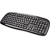 ** TECLADO USB MULTIMIDIA FORTREK SK406US PRETO COM PRATA